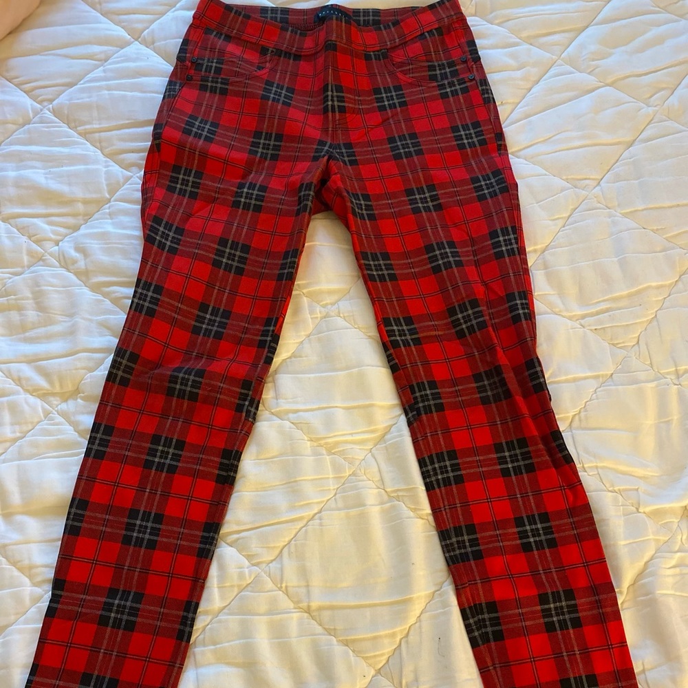 Sanctuary, red plaid legging